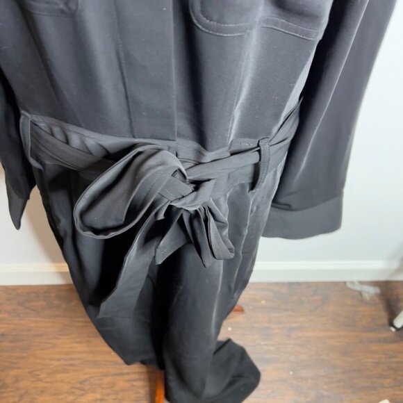 Madewell $198 Tie-Waist Straight-Leg Jumpsuit Black Size 8 NT362 - Picture 3 of 10